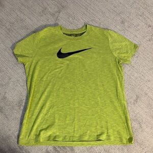 Nike Lime Tee with Black Swoosh